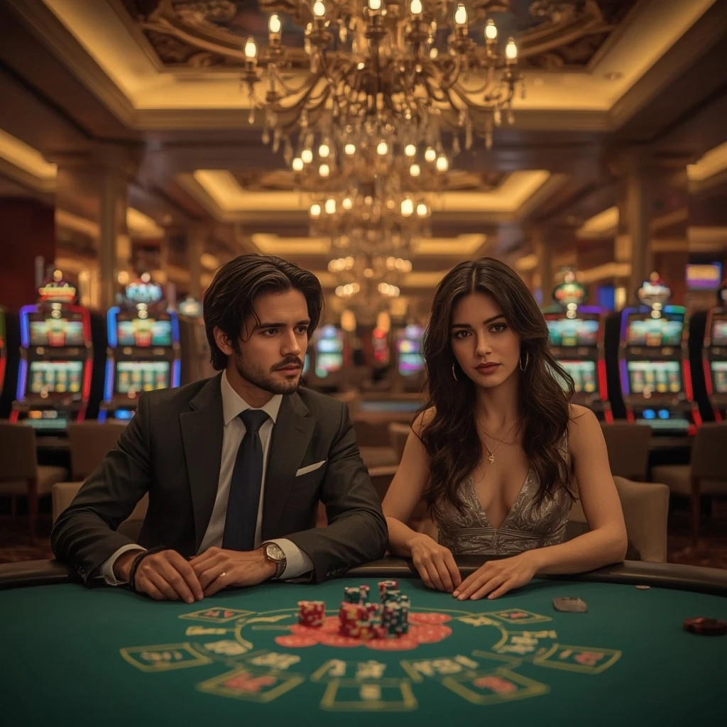 Two poker players at 11ic Casino in India